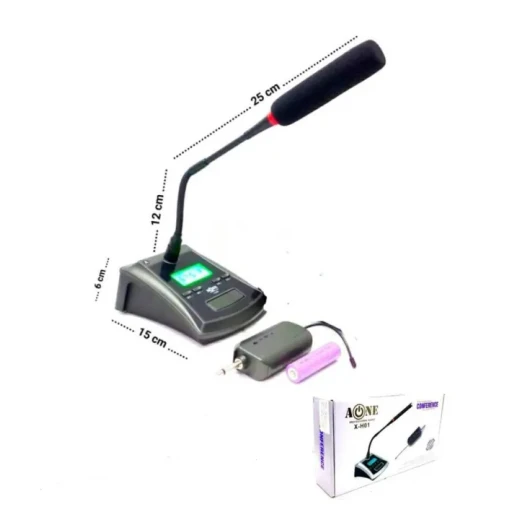 M 7MT Wireless Conference Microphone System Black Color With 2.4 GHz Connectivity Ideal For Meetings And Presentations